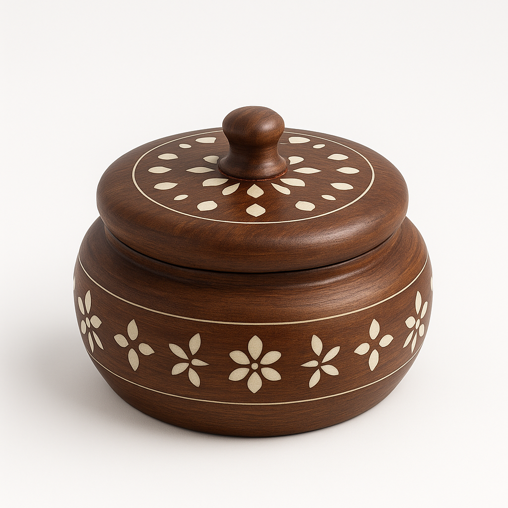 Wooden Chapati Box | Hotpot Roti Box | Casserol for Kitchen
