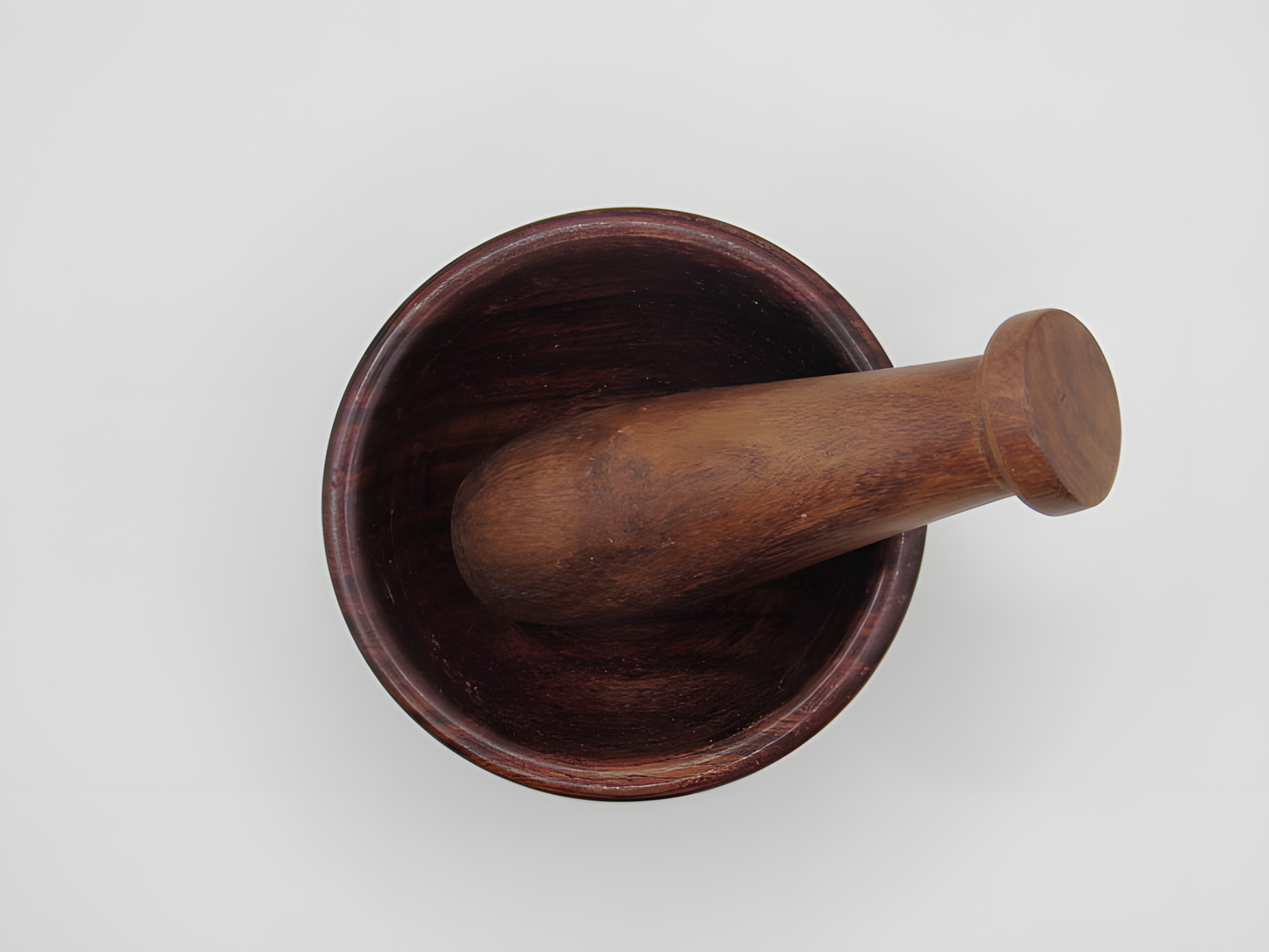 Handcrafted Wooden Mortar and Pestle Utility Bowl