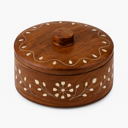 Wooden Chapati Box | Hotpot Roti Box | Casserol for Kitchen