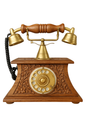 Wooden Royal Style Antique Telephone with Carving Works