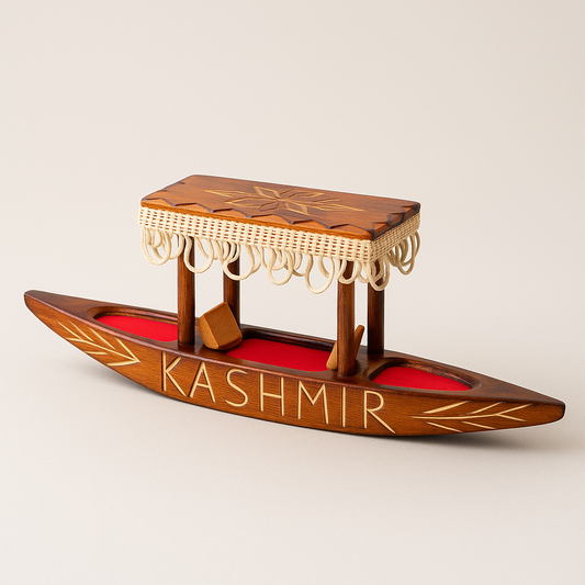 Kashmir Wooden Boat Handcrafted Table Decor