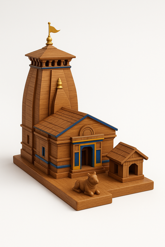 Shree Kedarnath Dham Temple Wooden 3D Showpiece