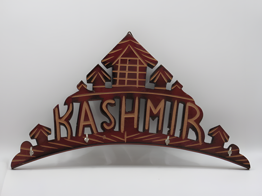 Customised Wooden Key Hanger, Kashmir Arch Design