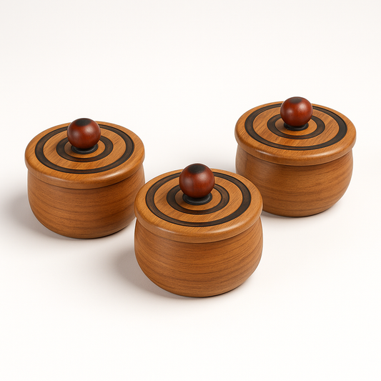 Wooden Jar Set
