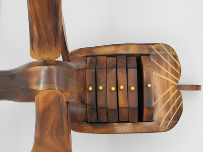 Handcrafted Wooden Deer Shaped Desk Organizer with Drawers