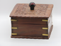 Handcrafted Wooden Safety Box with Floral Carving and Knob Handle