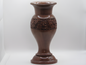 Handcrafted Wooden Vase with Ornate Floral Carving