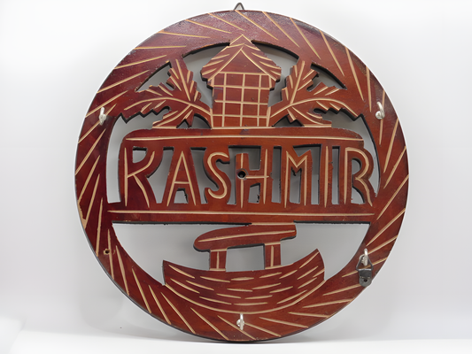 Handcrafted Walnut Wood Kashmir Theme Cutwork Key Holder (Wall Hanging)