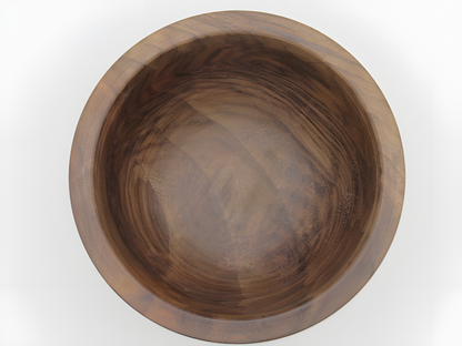 Handcrafted Kashmiri Walnut Wood Utility Bowl – Classic Finish