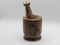 Handcrafted Kashmiri Walnut Wood Mortar & Pestle – Chinar Motif Crusher