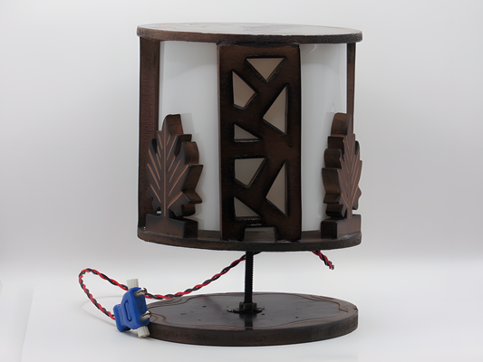 Handcrafted Vintage Wooden & Brass Rotary Telephone – Decorative Classic Phone