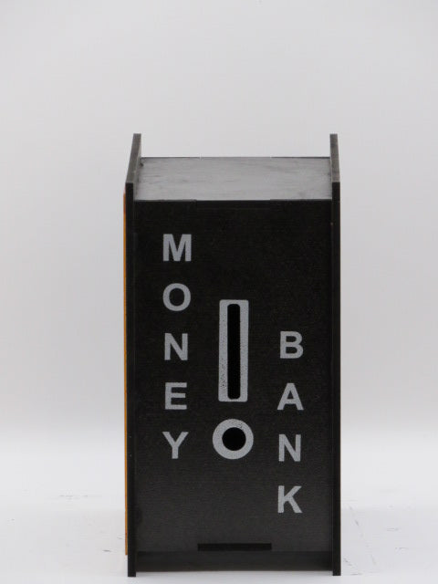 Modern Wooden Saving Tracker Money Bank Black – ₹1,00,000 Target, Visual Savings Box