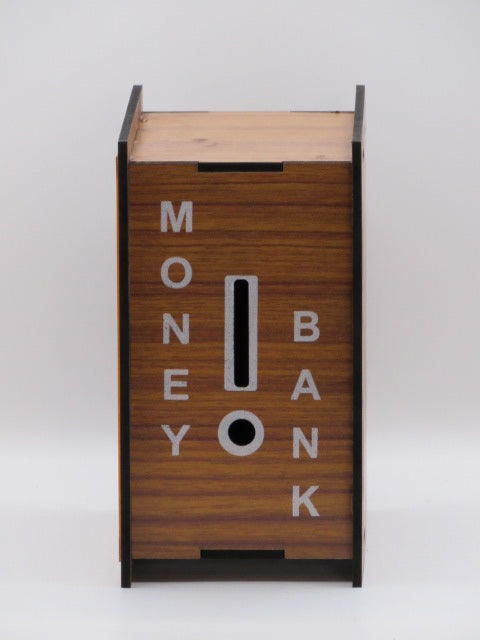 Modern Wooden Saving Tracker Money Bank Wood Finish – ₹1,00,000 Target, Visual Savings Box